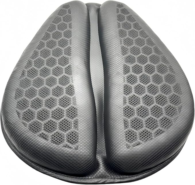 Motorcycle Gel Seat Cushion - 3D Honeycomb Shock-Absorbing Breathable Seat Cover - Waterproof & Sunscreen Bike Seat Pad