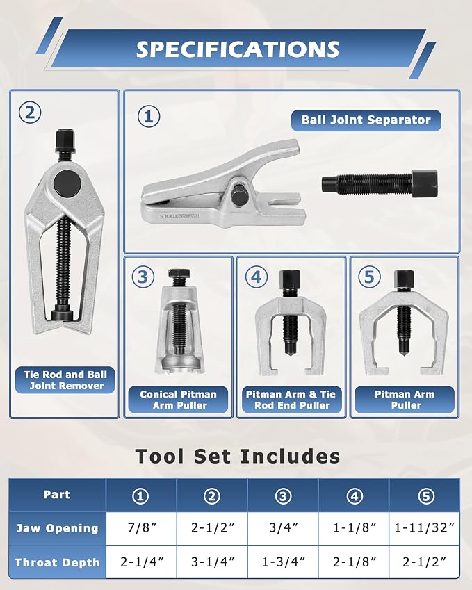 DAYUAN 13 Pc Alternator Freewheel Pulley Car Garage Tool Kit Bundle with 5pcs Professional Front End Service Tool Kit