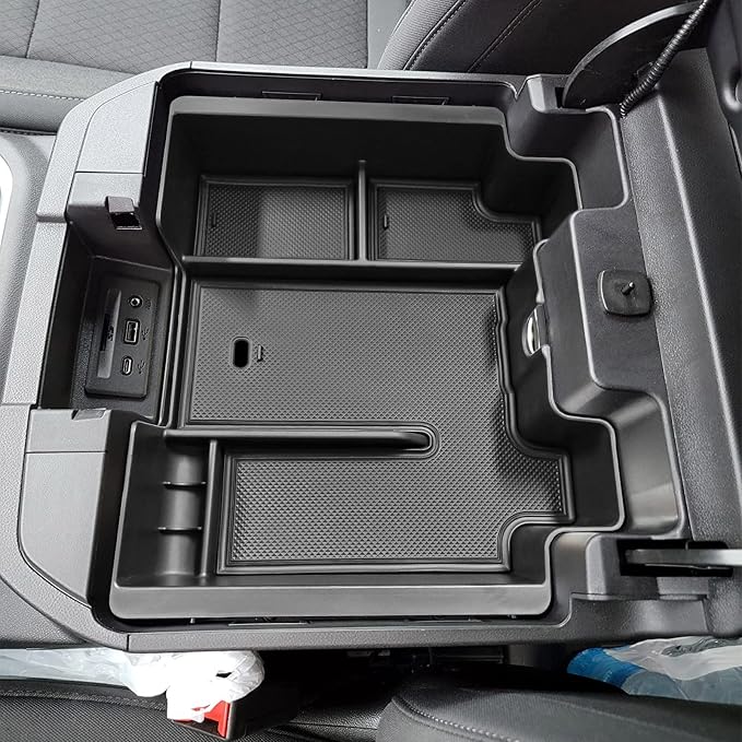 EDBETOS Full Size Center Console Organizer and Center Console Tray Fit 2019-2022 Chevy Silverado/GMC Sierra 1500 and 2020-2022 2023 Silverado/Sierra 2500HD 3500HD