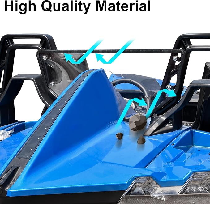 SAUTVS Rear Windshield for Polaris Slingshot S R SL SLR LE, Scratch Resistant Hard-coated Polycarbonate Rear Wind Deflector Rear Panel for Polaris Slingshot S R SL SLR LE 2015-2025 Accessories