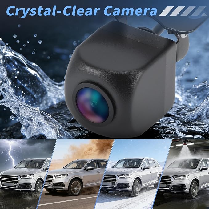 AHD 1080P Backup Camera with 5 Inch Monitor Rear View Reverse Camera with Bracket 170° Wide Angle Night Vision IP69 Waterproof for Car Truck SUV