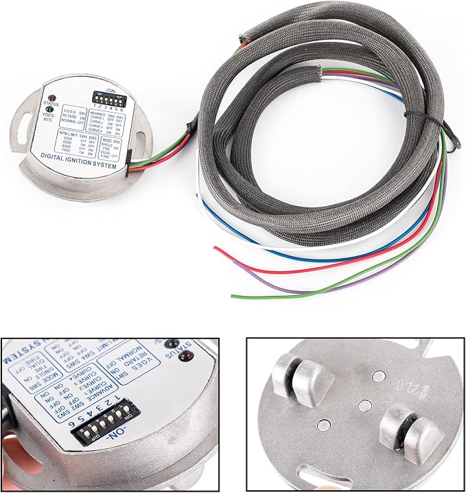 Topteng Motorcycle Single Fire Electronic Ignition Module fits for Harley Evolution, Ultima, Revtech, Shovelhead, & any Evolution