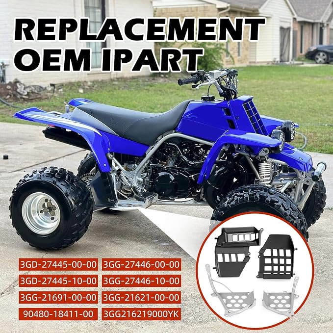 L+R Nerf Bars & Heel Guards Footrest For Yamaha Banshee 350 YFZ350 1990-2006 3GD-27445-00-00