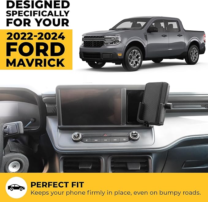Phone Holder for Ford Mavrick 2022-2024 / Custom Fit/Screen Pocket