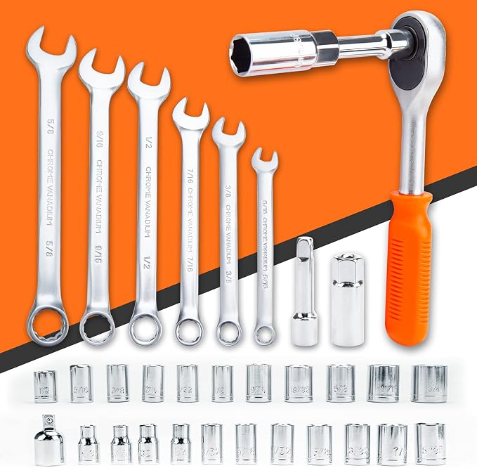 CARTMAN 238-Piece Socket Wrench Auto Repair Tool Combination Package - Mixed General Household Hand Tool Set with Plastic Toolbox Storage Case