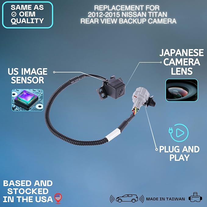 Backup Camera Replaces for 2012-2015 Nissan Titan OE Part # 28442-9FM1A