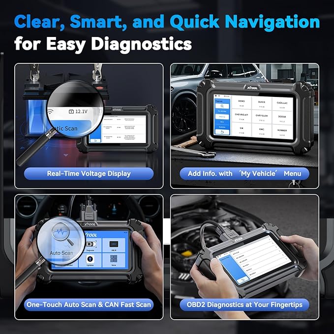 XTOOL D5S OBD2 Scanner with Touchscreen: Code Reader for Cars & Trucks with 16 Resets, Crank Sensor Relearn, Throttle Relearn, EPB, FCA, CAN FD for GM, Engine ABS SRS Transmission Car Diagnostic Tool