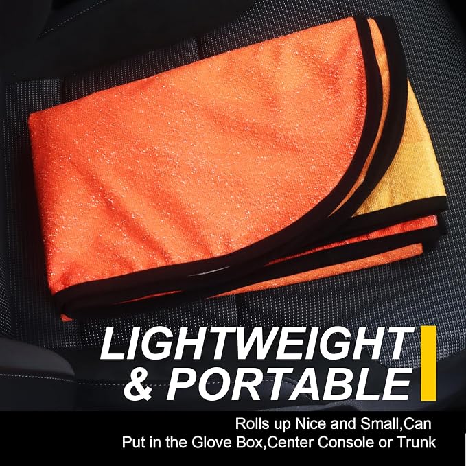 Back Seat Cover for Car Trucks Van SUV Jeep,Waterproof Rear Bench Towel Seat Covers for Dogs and Kids,Automotive Backseat Protector (Orange)