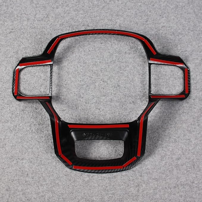 for Ford F-150 2021 2022 2023 2024 2025 2026 F150 Wheel Steering Trim Panel Cover Trims ABS Carbon Fiber