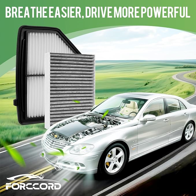 Engine & Cabin Air Filter Fit for Honda HR-V HRV 2016 2017 2018 2019 2020 2021 2022 (1.8L Gas) Activated Carbon Cabin Filter Replace#CF11182 CA12052 Air Filter Car Accessories