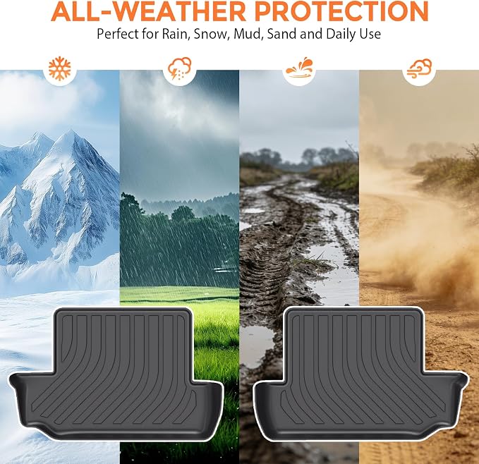 Floor Mats for Chevrolet Chevy Camaro 2016-2024 (Not for Convertible), Heavy Duty TPE All Weather Protection, Waterproof Non-Slip Black Car Liners (Two-Row Floor Mats & Cargo Liner)