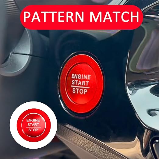 Knob Covers for Honda Civic Accessories 2026 2025 2022-2024 for CRV 2026 2025-2023 for Acura Integra 2025 2024 2023 Hazard Warning Lights, AC, Air Vent, Audio, Push Start Button Cover Ring 12Pcs(Red)