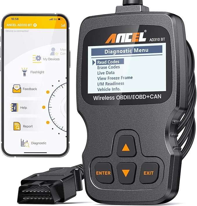 ANCEL AD310 AD530 OBD2 Scanner Bluetooth, Code Readers for Car Check Engine Light Automotive Scanner