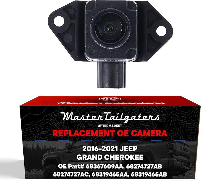 Master Tailgaters Replacement for Jeep Grand Cherokee (2016-2021) Backup Camera OE Part # 68367609AA, 68274727AB, 68274727AC, 68319465AA, 68319465AB
