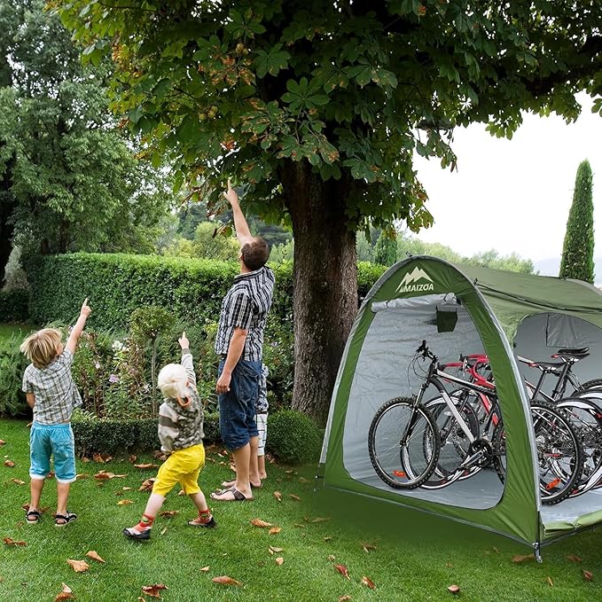 82.6 x 65x 59 in Bike Storage Tent, Outdoor Portable Storage Shelter for 4-5 Bicycles, 210D Oxford Fabric PU4000 Waterproof, Suitable for Storing Bicycles, Motorcycles and Various Tools