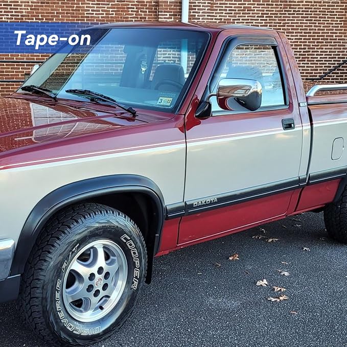 Window Visors Rain Guards for 1987-1996 Dodge Dakota, Out-Channel Window Vent Wind Deflectors Visors Shades for 87-96 Dakota