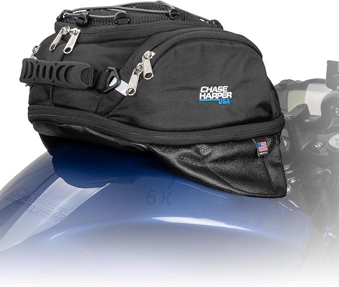 Chase Harper USA 6X Magnetic Tank Bag - Water-Resistant, Tear-Resistant, Industrial Grade Ballistic Nylon with Anti-Scratch Rubberized Polymer Bottom, Super Strong Neodymium Magnets