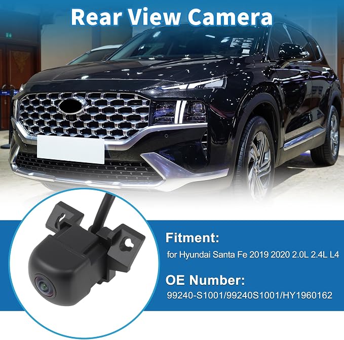Rear View Camera for Hyundai Santa Fe 2019 2020 2.0L 2.4L L4 Park Assist Backup Reverse Camera Replace 99240-S1001/99240S1001/HY1960162