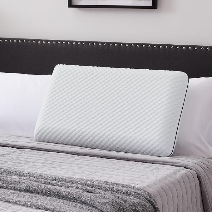 Weekender Gel Memory Foam Pillow - Queen Size - 1-Pack - Medium Firm Feel - Neck and Shoulder Support - Side & Back Sleepers - Home, Hotel, & Hospital Essentials - CertiPur Certified