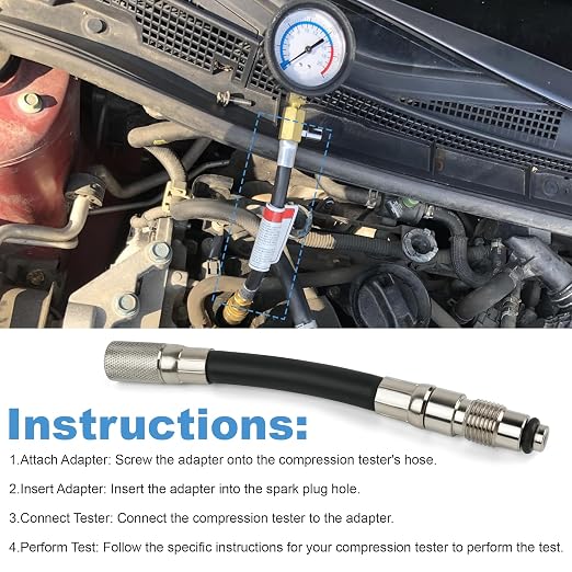 14mm Compression Tester Adapter 5607 | for Ford Triton with 4.6 and 5.4 L, 3 valve Triton V-8 Engines 2004 and Newer