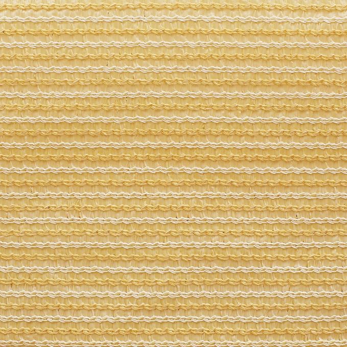 Shatex 90% Sun Shade Fabric, 6x26ft Sun-Block Net Mesh Shade with Clips for Pergola Cover Porch Vertical Screen, Beige