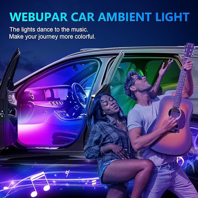 Dreamcolor Acrylic Interior Lights, 10 in 1 LED Strip Lights with APP Control and 213 Color Modes, Car Accessories Decorative Lights, Neon Ambient Lighting Kits