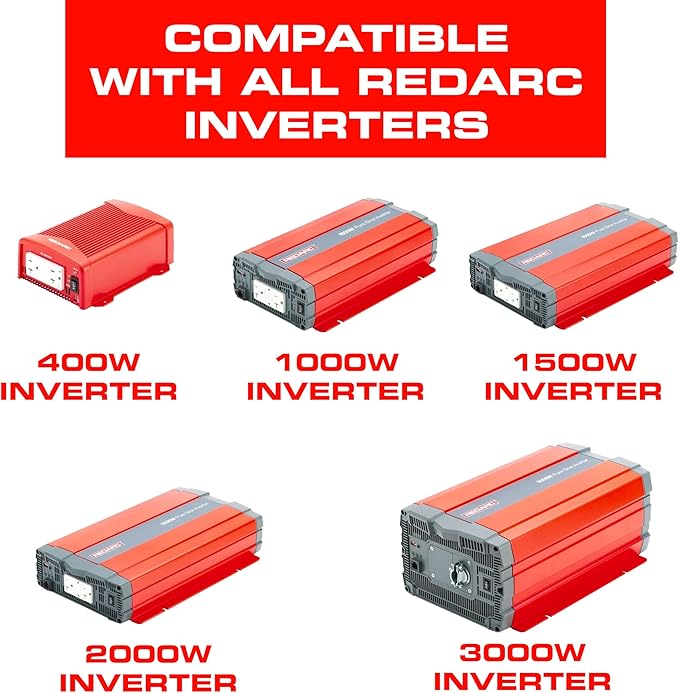 REDARC Remote-RS Inverter Remote Switch, 12V Compatible, Flush-Mount Design for RS Series Pure Sine Wave Inverters, On/Off Control and Status Indicator, for RV, Truck, and Off-Grid Use