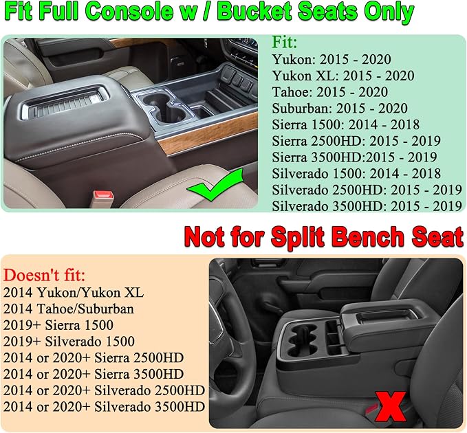 JKCOVER Full-size Tray and Under Seat Vent Deflectors Compatible with 2014-2018 Chevy Silverado/GMC Sierra 1500, 2015-2019 Chevy Silverado/GMC Sierra 2500/3500 HD Accessories