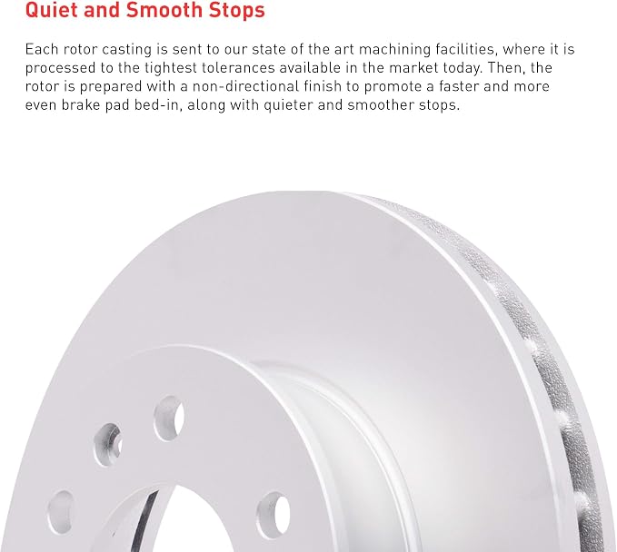 Dynamic Friction Company Brake Rotor For 2007-2009 Chrysler Aspen; 2004-2009 Dodge Durango; 2002-2010 Dodge Ram 1500; 2011-2024 Ram 1500| Front Blank Disc Brake Rotor| Brakes and Rotors