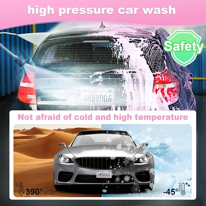QUANQIUFEI 2 Pack Bling License Plate Frames for Women, Sparkly Rhinestone Diamond Car Accessories with Glitter Crystal Caps (Pink)