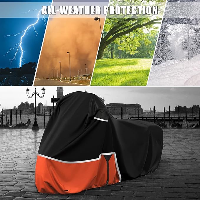 Waterproof Motorcycle Cover Replace for Honda Scooter Model, 420D Oxford Cloth Honda Ruckus, Metropolitan, Dio and ADV150 Scooter Cover for Snow Rain Dust Protection