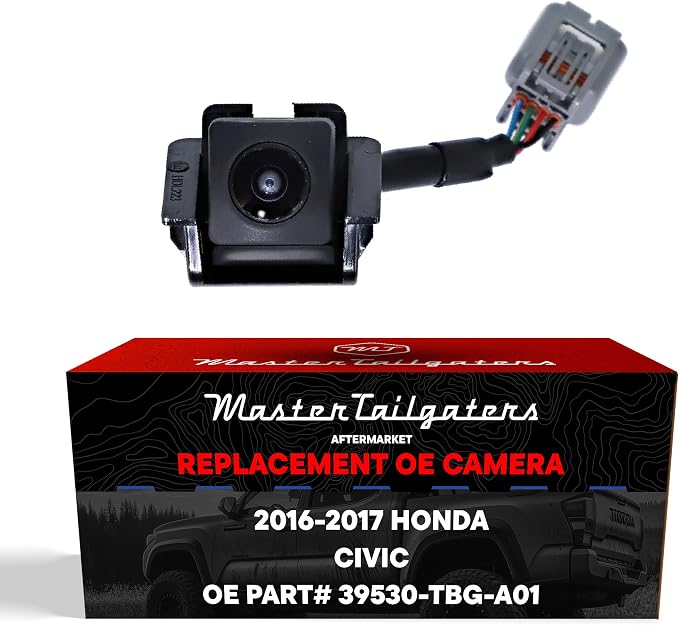 Master Tailgaters Replacement for Honda Civic Coupe 2016, Civic Coupe (EX-L, EX-T, LX, LX-P, Touring Model) 2017 Backup Camera OE Part # 39530-TBG-A01