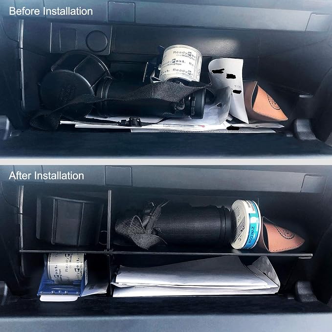 JDMCAR Compatible with Center Console Organizer (Red Trim), Divider and Glove Box Organizer Toyota 4Runner 2010-2023