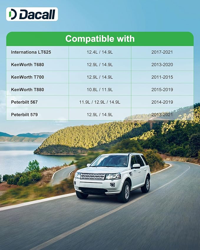 4pcs Activated Carbon Cabin Air Filter Set for Kenworth T660 T680 T800 T880; for International Trucks HV507 HV607 LT625 MV607; for Peterbilt 579 567; Replace X1987001, AF55839, P640110