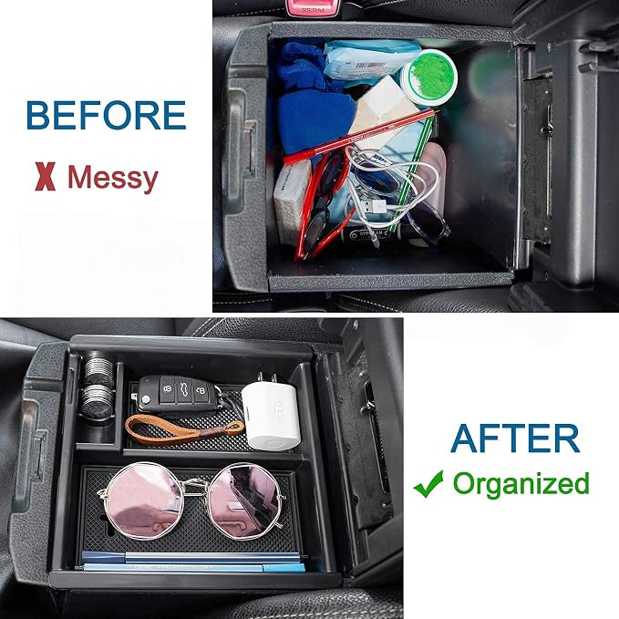 JDMCAR Center Console Organizer and A/C Vent Ring Outer Trim Decoration Covers Compatible with Toyota Tacoma 2016-2021 2022 2023