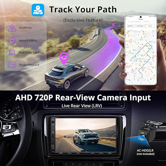 ATOTOZONE AC-4450 Bluetooth OBDII/OBD2 Car Diagnostic Scanner/Scan Tool,for A5LVWA7T,7" Double Din Car Stereo with Wireless CarPlay &Android Auto Compatible with VW Volkswagen Jetta/Tiguan/Golf/Passat