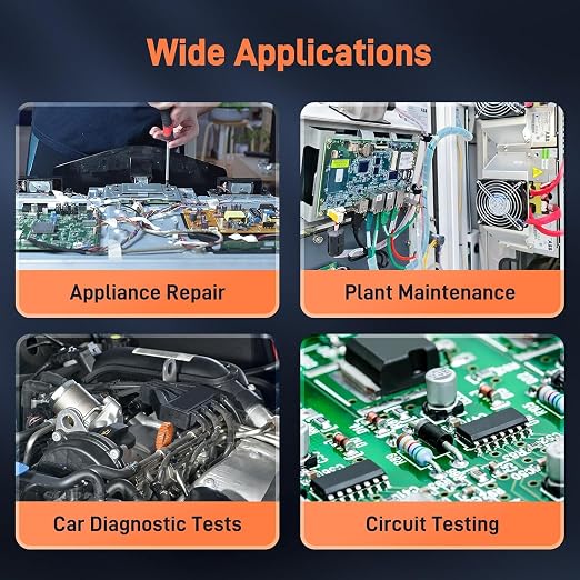 FKM Digital Multimeter Tester Auto-Ranging TRMS 6000 Counts Smart Rechargeable Voltmeter Electrical Tester Measures AC/DC Current,Voltage,Capacitance,Resistance,NCV,Amp,Ohm,Diodes,Countinuity,Temp