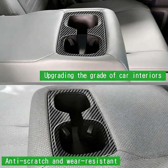 Front Rear Holder Decors for Toyota 4Runner 2025 2026 Interior Accessories Dashboard Cover Center Consoles ABS Trim Carbon Fiber