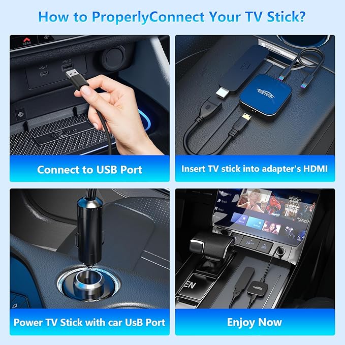 Car TV Mate Pro with Wireless CarPlay Adapter, 2025 New HDMI Multimedia Adapter for TV Stick Converter/Game Consoles/Set-Top Box/Screen Throwers, Magic Box Support Wired CarPlay Cars from 2016