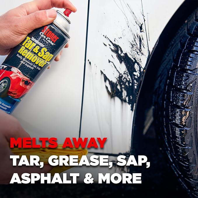 Stoner Car Care 91157 Tarminator Tar, Sap, and Asphalt Remover – Fast Acting Tar and Sap Remover for Cars – Clear Coat Safe Auto Cleaner for Paint, Chrome and Wheels – 5 Gallon