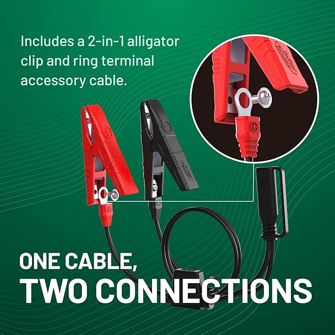 Battery Tender Junior 12V, 750mA Charger and Maintainer: Automatic 12V Powersports for Motorcycle, ATVs, and More - Smarter Than a Trickle Charger - 021-0123