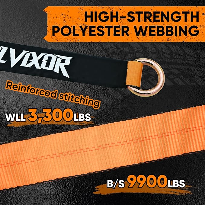 4 Pack Car Tie Down Straps for Trailers - 2" x 96" - 9900LBS Break Strength - Tire Ratchet Strap with Snap Hooks - Adjustable Wheel Straps for Hauling UTV, SUV, Truck, Any Cars
