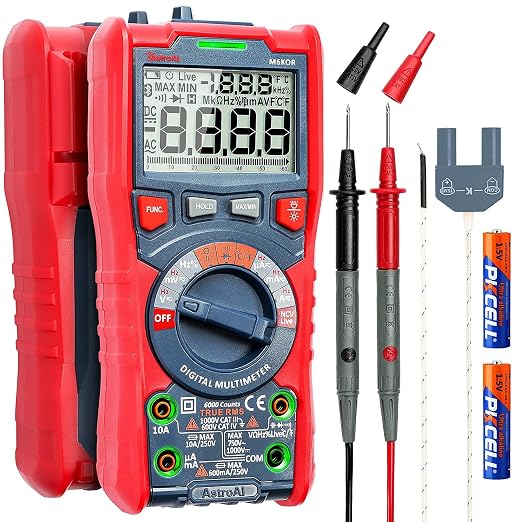 AstroAI TRMS 6000 Counts Digital Multimeter+ Multimeter Test Leads Kit