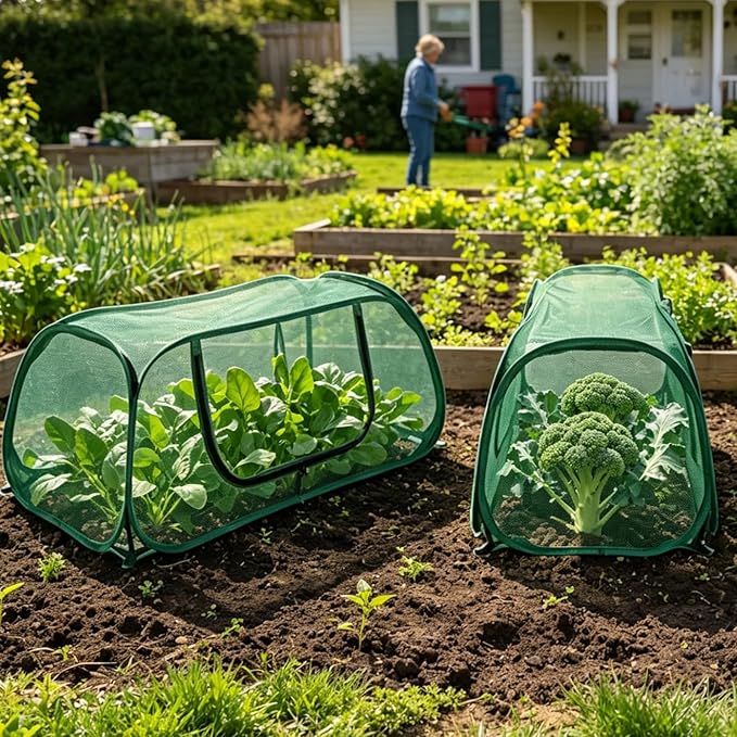1Pack Raised Garden Bed Covers(45"X22"X18"), Pop Up Mesh Plant & Vegetable Cover,30% Sunblock Plant Shade Tent, Outdoor Planter Protection, Sun & Insect Guard