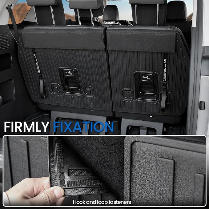 Backrest Mats for 2022-2025 2026 Kia Carnival Fold-in-Floor Use, All Weather TPE 3rd Row Seat Back Covers Trunk Area Accessories (Backrest Mat for 3rd-Row)