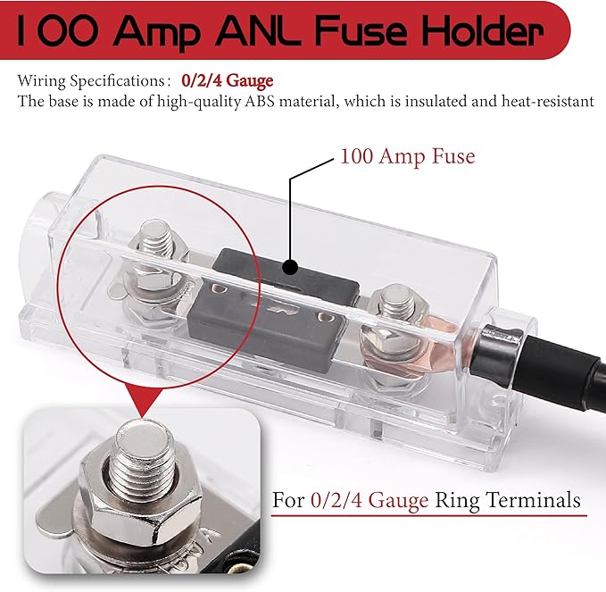4 Gauge OFC AMP Wire Kit 2000 Watt Car Subwoofer Wiring Install kit for Amplifier Power,Radio and Speakers
