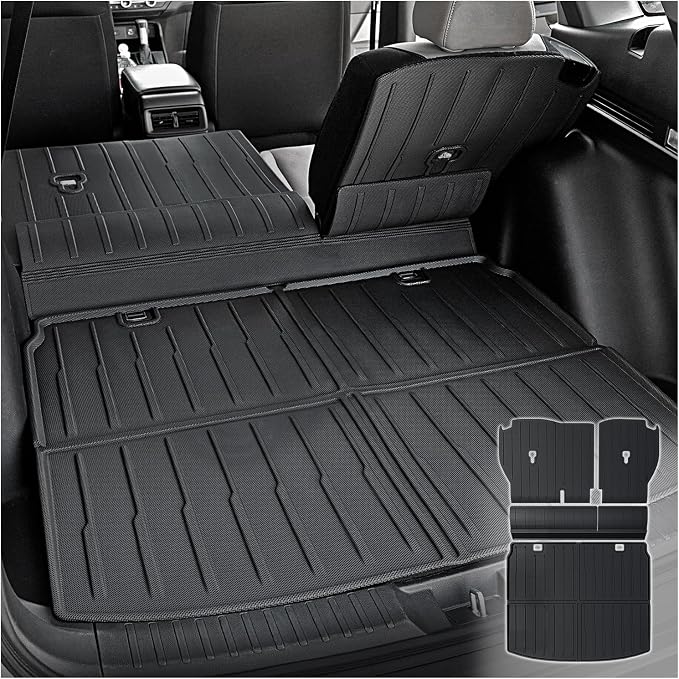 Cargo Liner Backrest Mats for Honda CRV 2026 2025 2024 2023 Car Mat Accessories, All Weather TPE Trunk Cargo Liner SeatBack Mat for CR-V Gas Hybrid(Backrest Mats+Trunk Mat)
