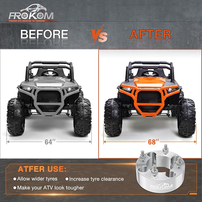 Frokom 4x137 Wheel Spacers,2 Inch Wheel Spacers with 12×1.5 Studs Fit For Honda Pioneer 1000,Can-Am Maverick X3-2 Pack