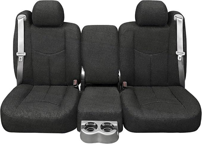Front Seat Covers for Chevy Silverado & GMC Sierra 1500 1999-2006 & Classic Composite Sponge Fabric Soft Breathable Comfortable - Black