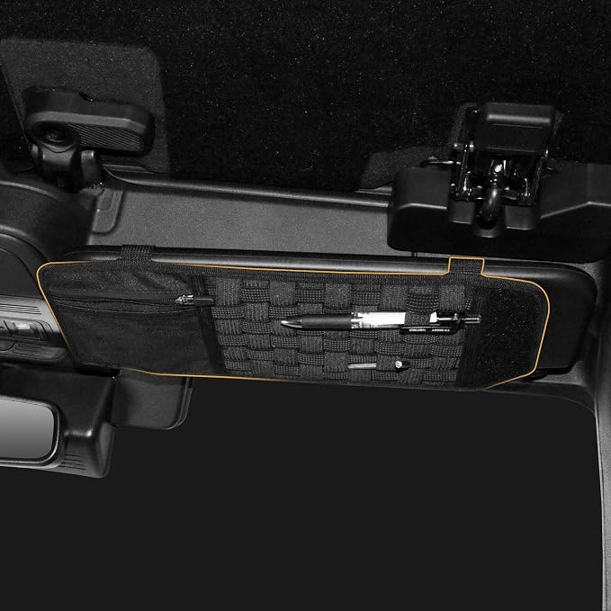 sukemichi Visor Organizer Sun Visor Molle Panel for Bronco, Tactical Sun Visor Organizer Molle Webbing For Ford Bronco Accessories 2021-2025 Visor Storage Holder Pouch,2 Pack,Fit Driver Passenger Side